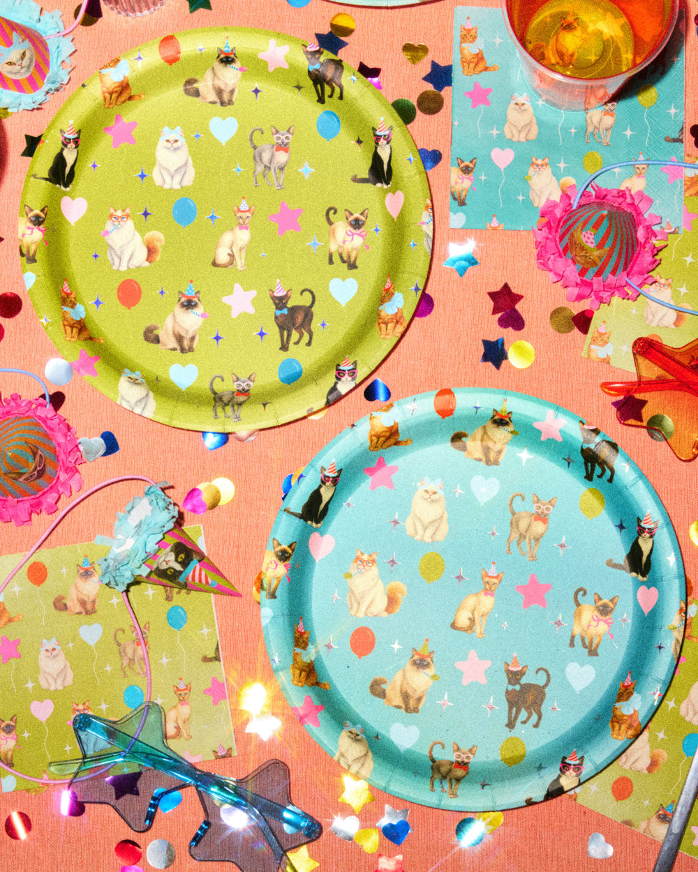 Cat Plates - 24 paper plates