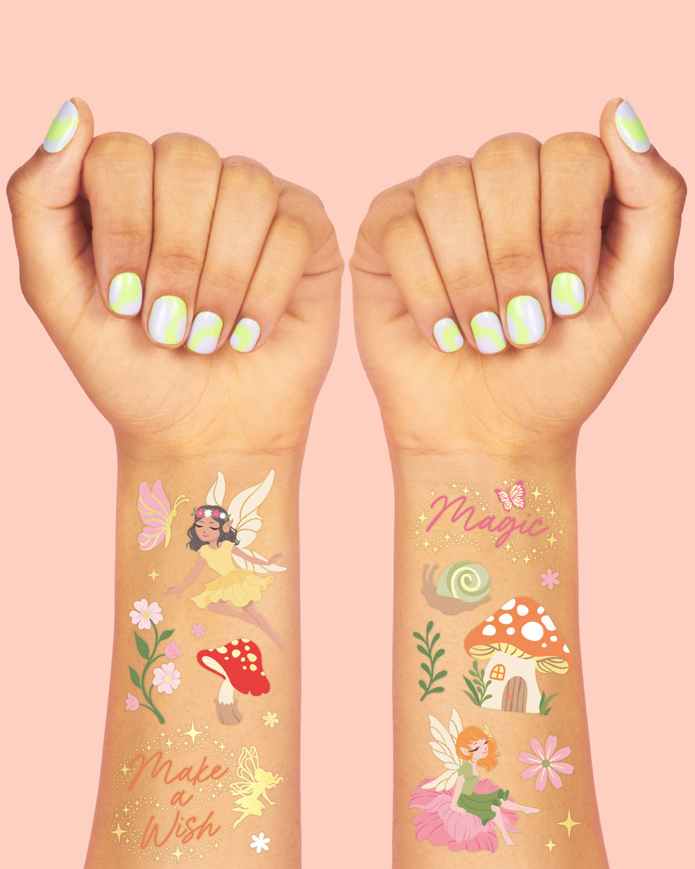 Woodland Fairy Tats - 84 foil temporary tattoos