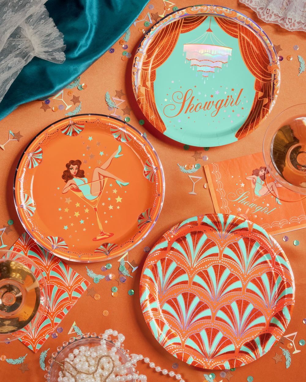 Life Of A Showgirl Plates - 24 paper plates