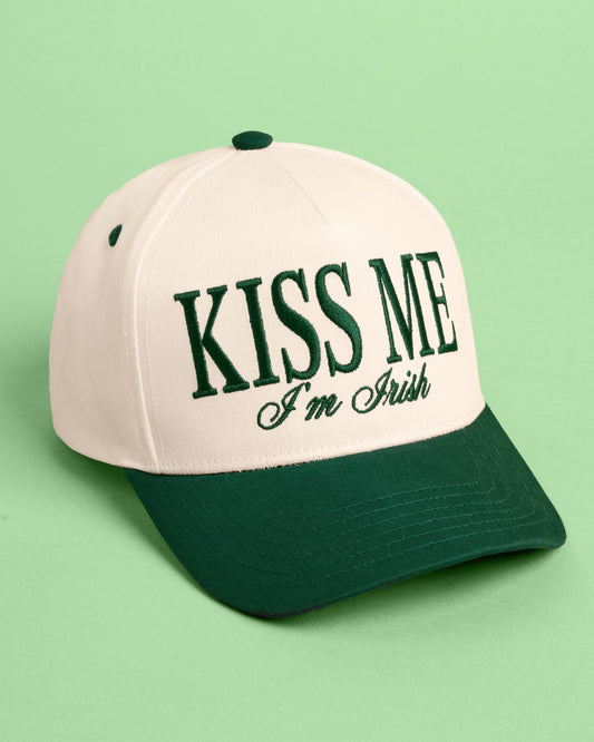 Kiss Me I'm Irish Hat - embroidered trucker hat