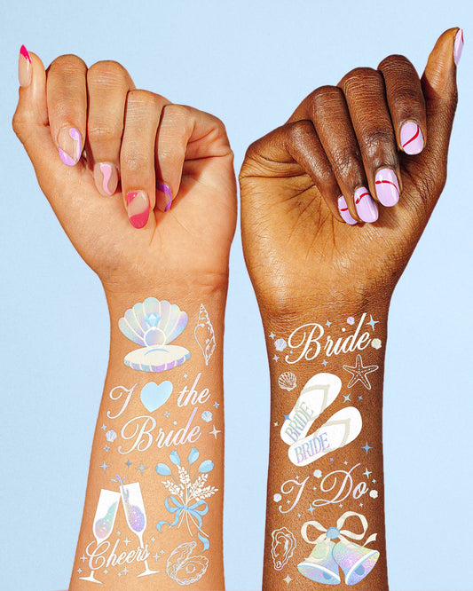 Seashells & Wedding Bells Tats - 60 temporary tattoos
