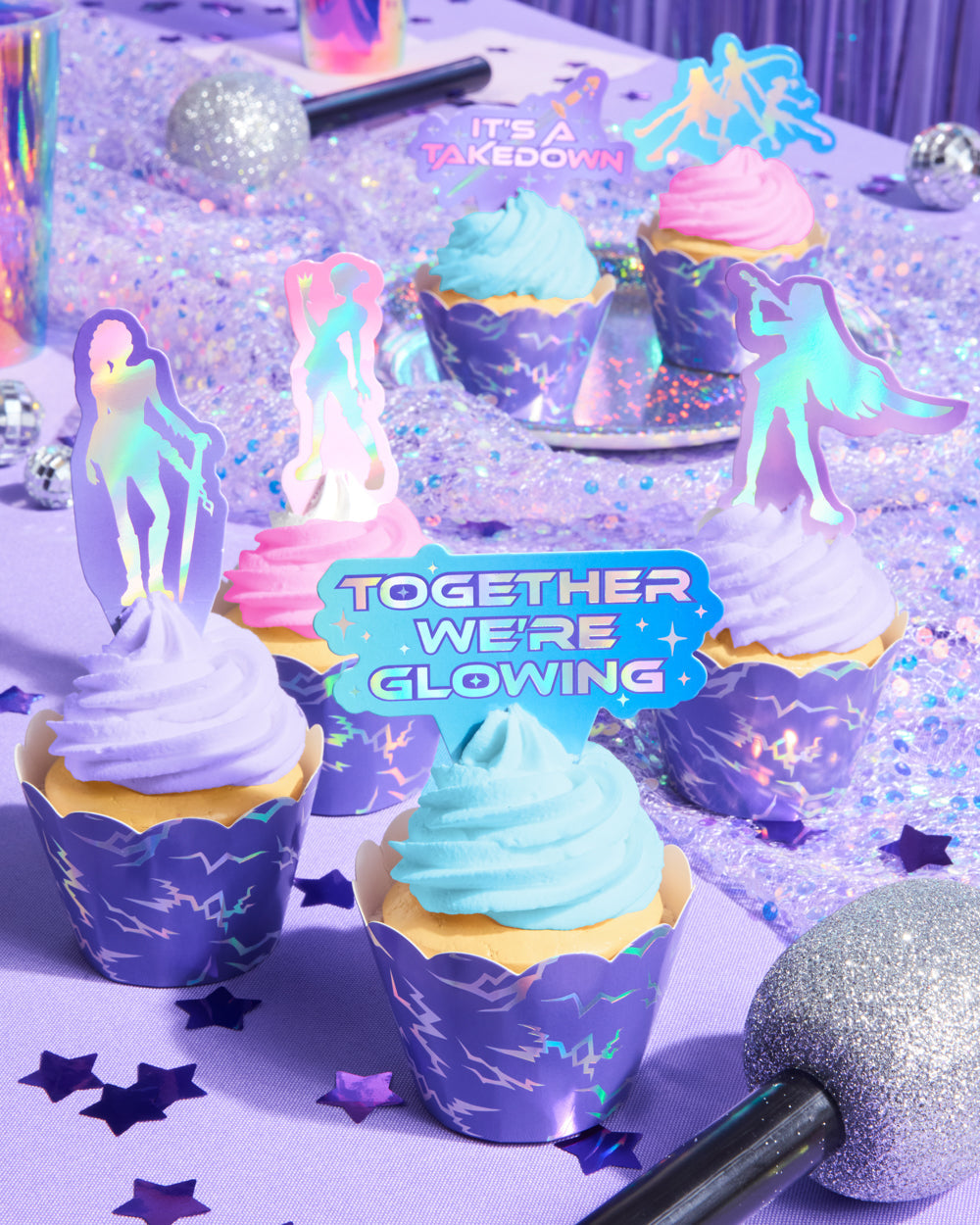 Takedown Cupcake Toppers - 24 pc set