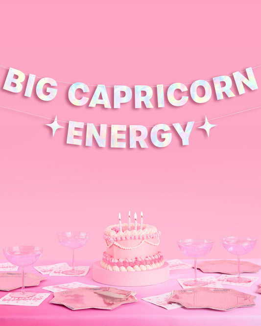 Big Capricorn Energy - iridescent foil banner