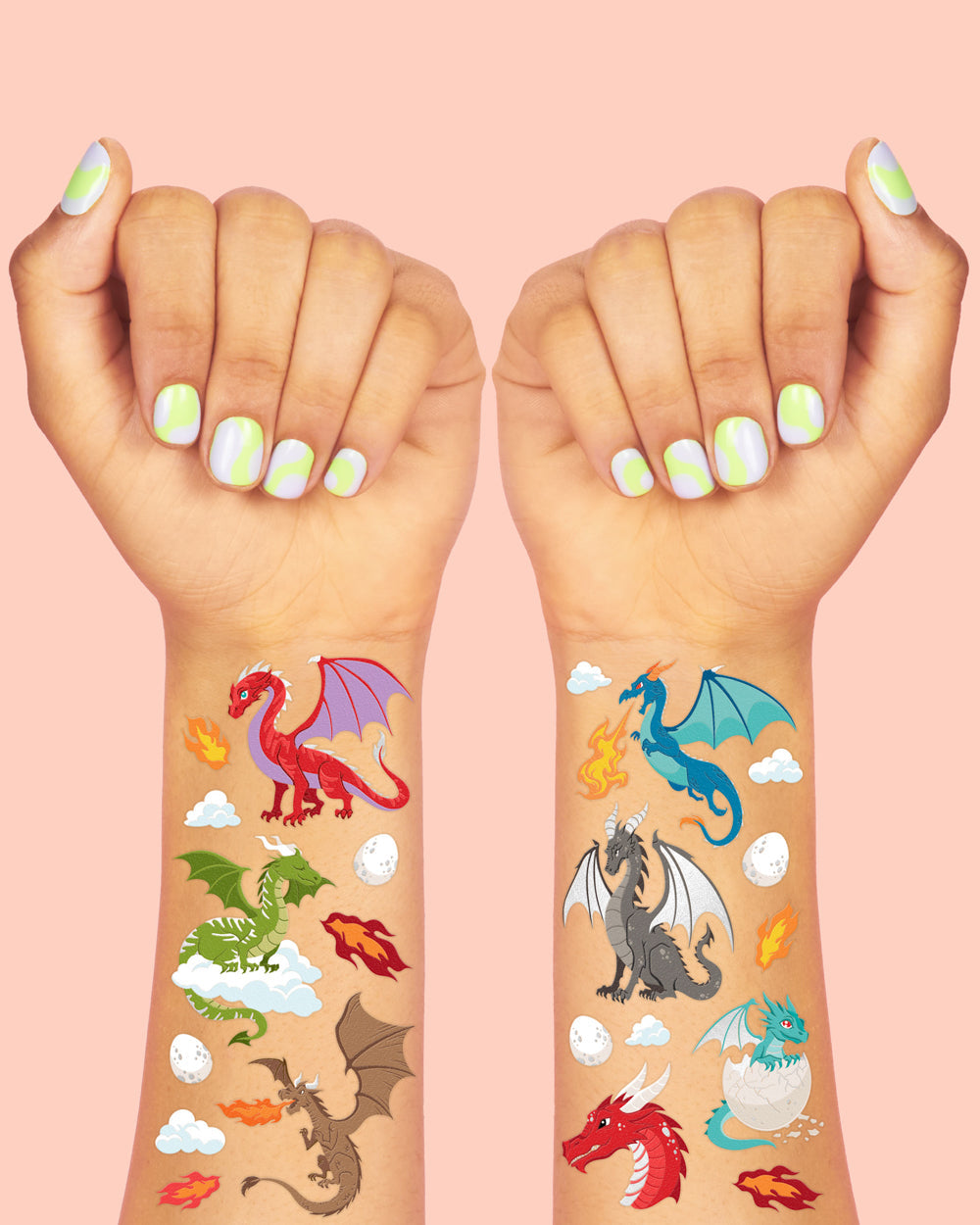 Fire Breather Tats - 60 foil temporary tattoos