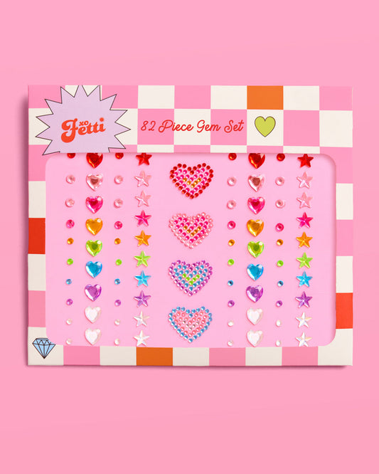 Heart Face Gems - 82 pc rainbow rhinestones