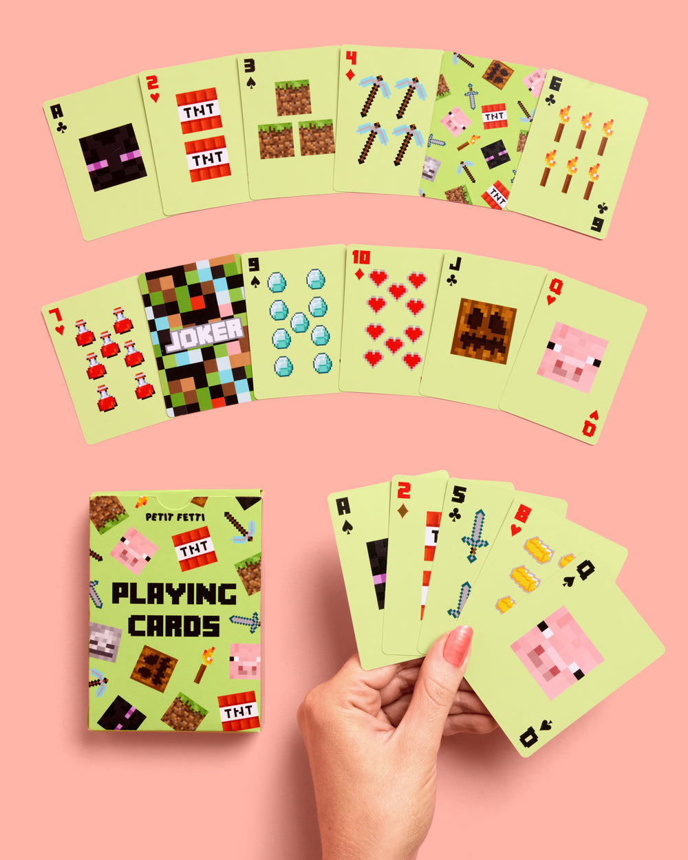 Pixel Mining Gamer Cards - 54 playing cards