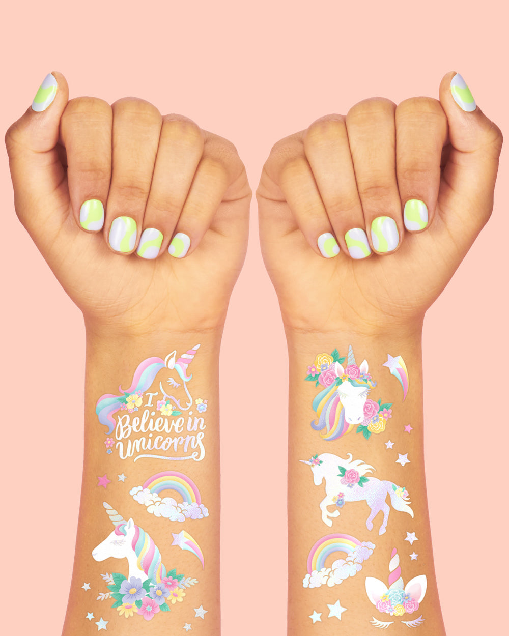 Unicorn Tats - 52 foil temporary tattoos