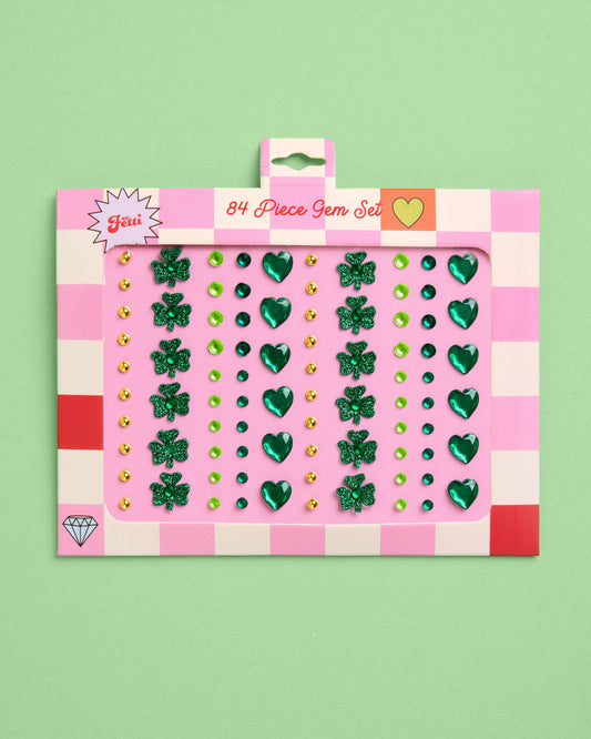 St Patty's Face Gems - 84 adhesive face gems