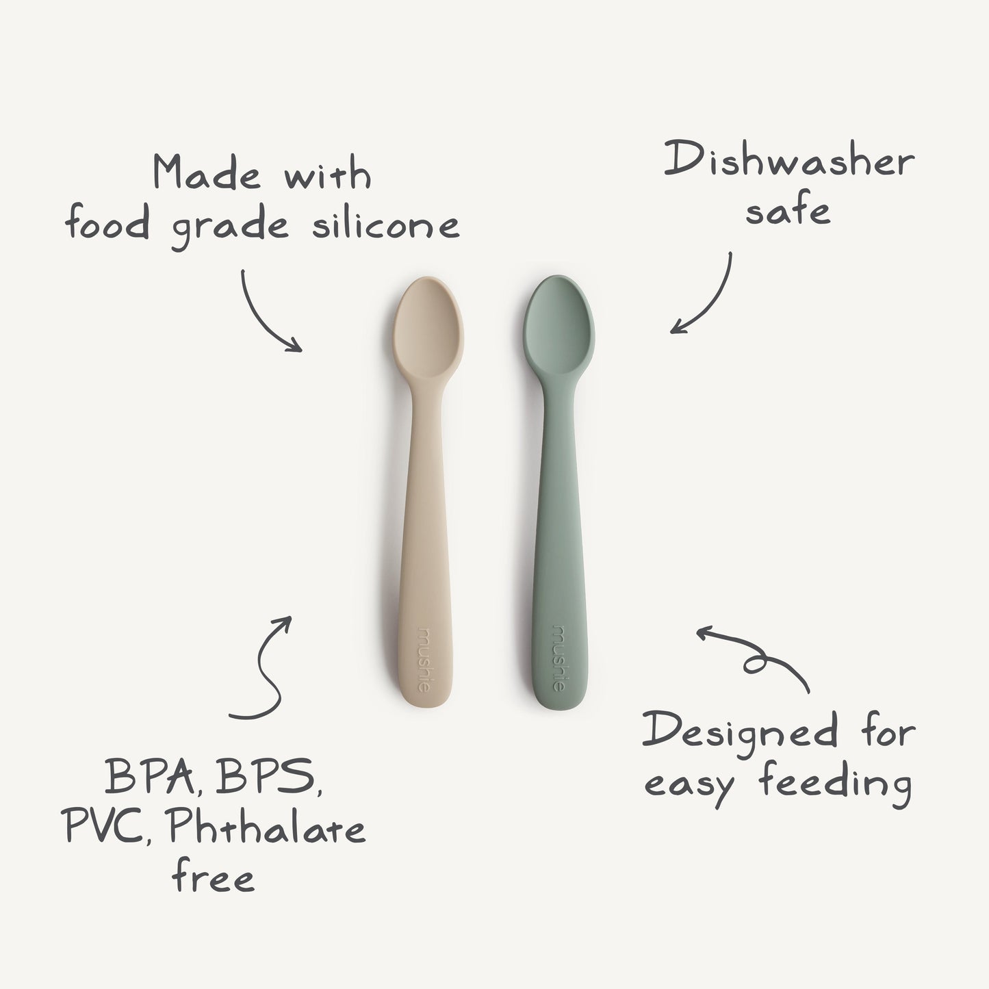 Silicone Feeding Spoons 2-Pack