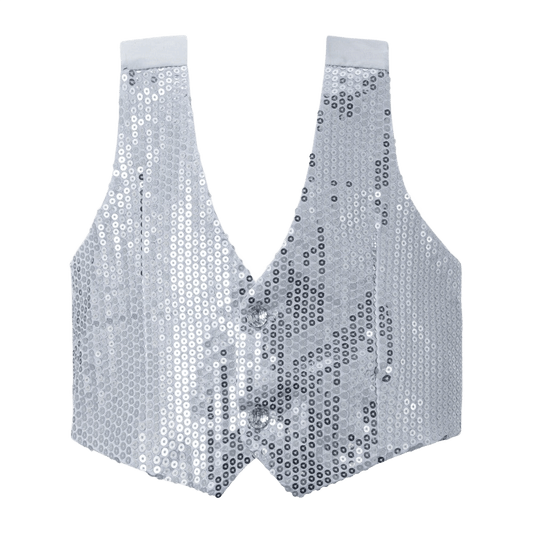 Silver Sequin Vest - Kids