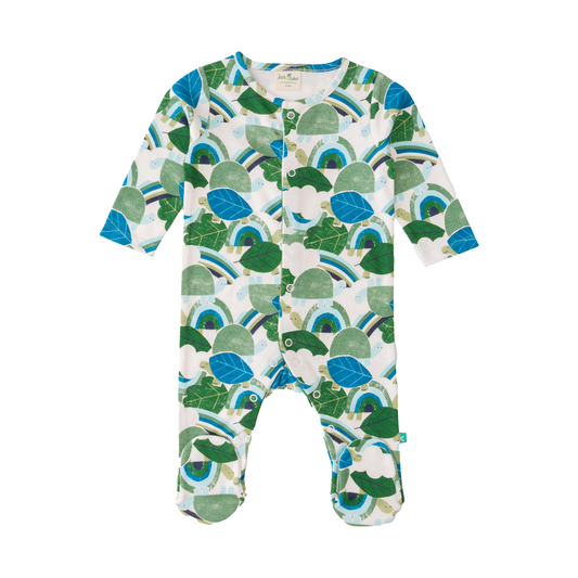 Green Leaves Sleepsuit with Footies for Baby Boys - Pack of 2