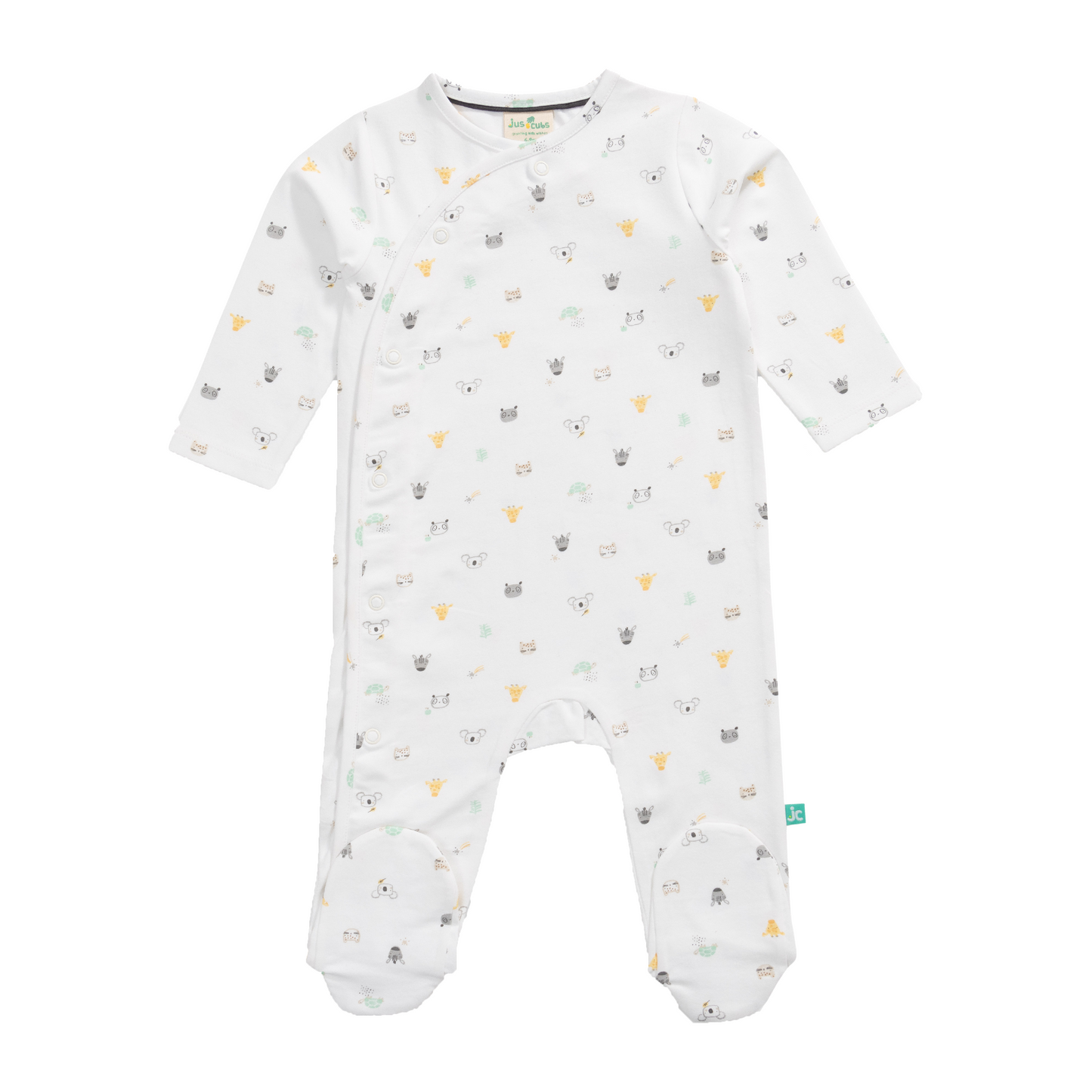 Animal-Themed Sleepsuit with Footies for Baby Boys - Pack of 2