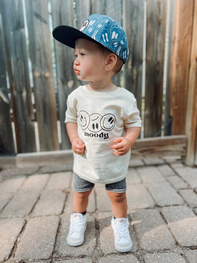 Silly face snapback hat