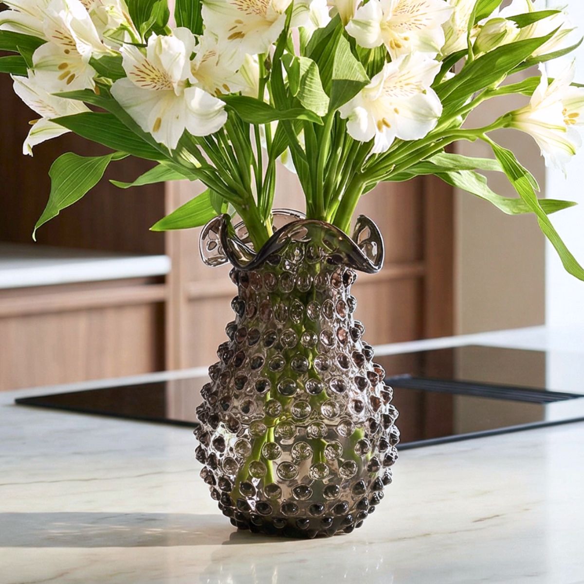 Hobnail Vase - Petal - Smokey Amaro