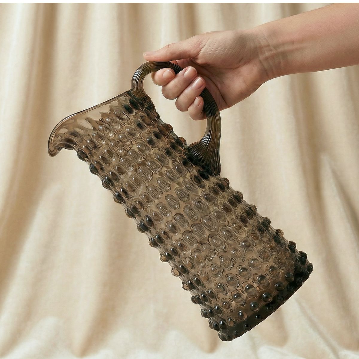 Hobnail Jug - Tall - Smokey Amaro