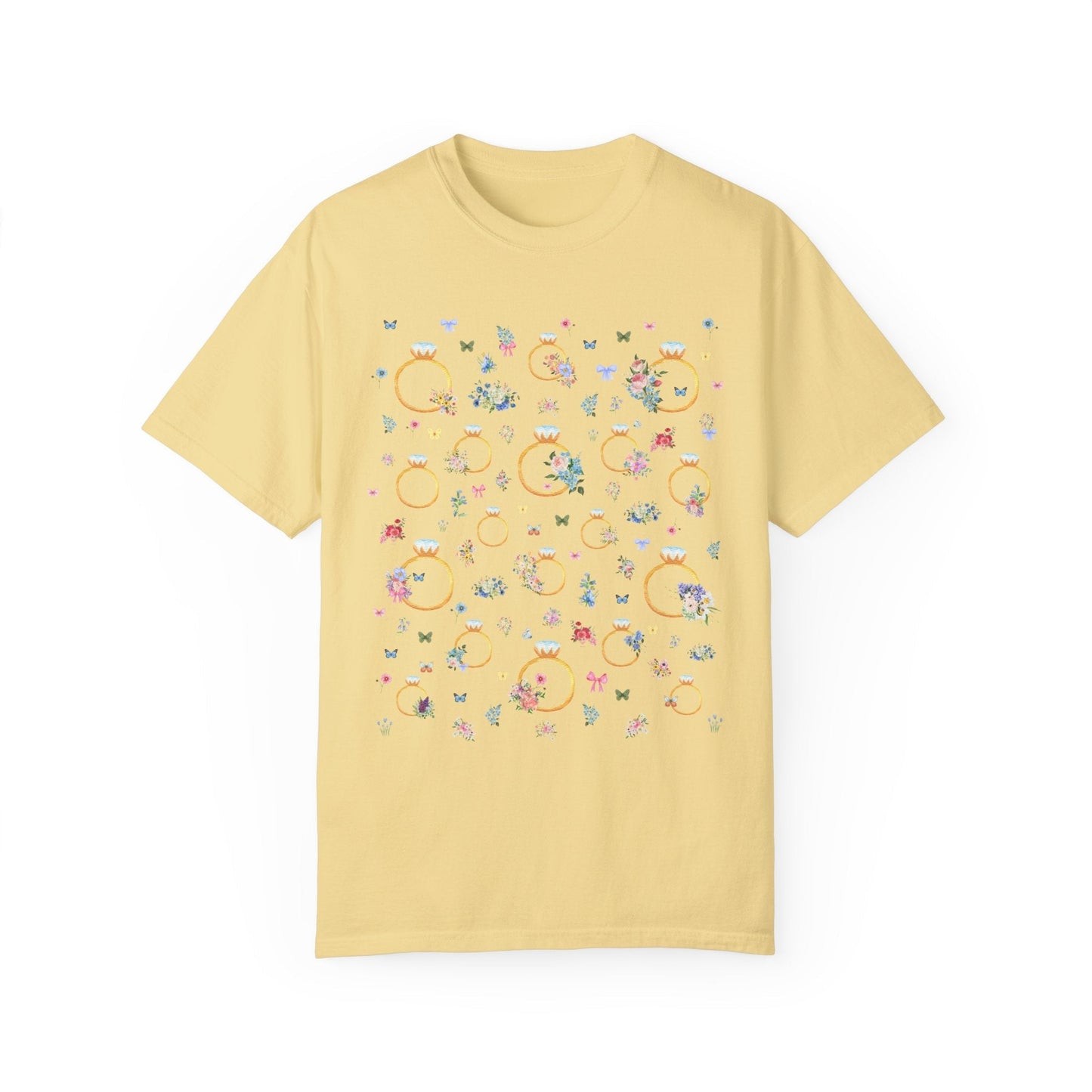 Soft Girl Style T-Shirt for Newly Engaged Bride
