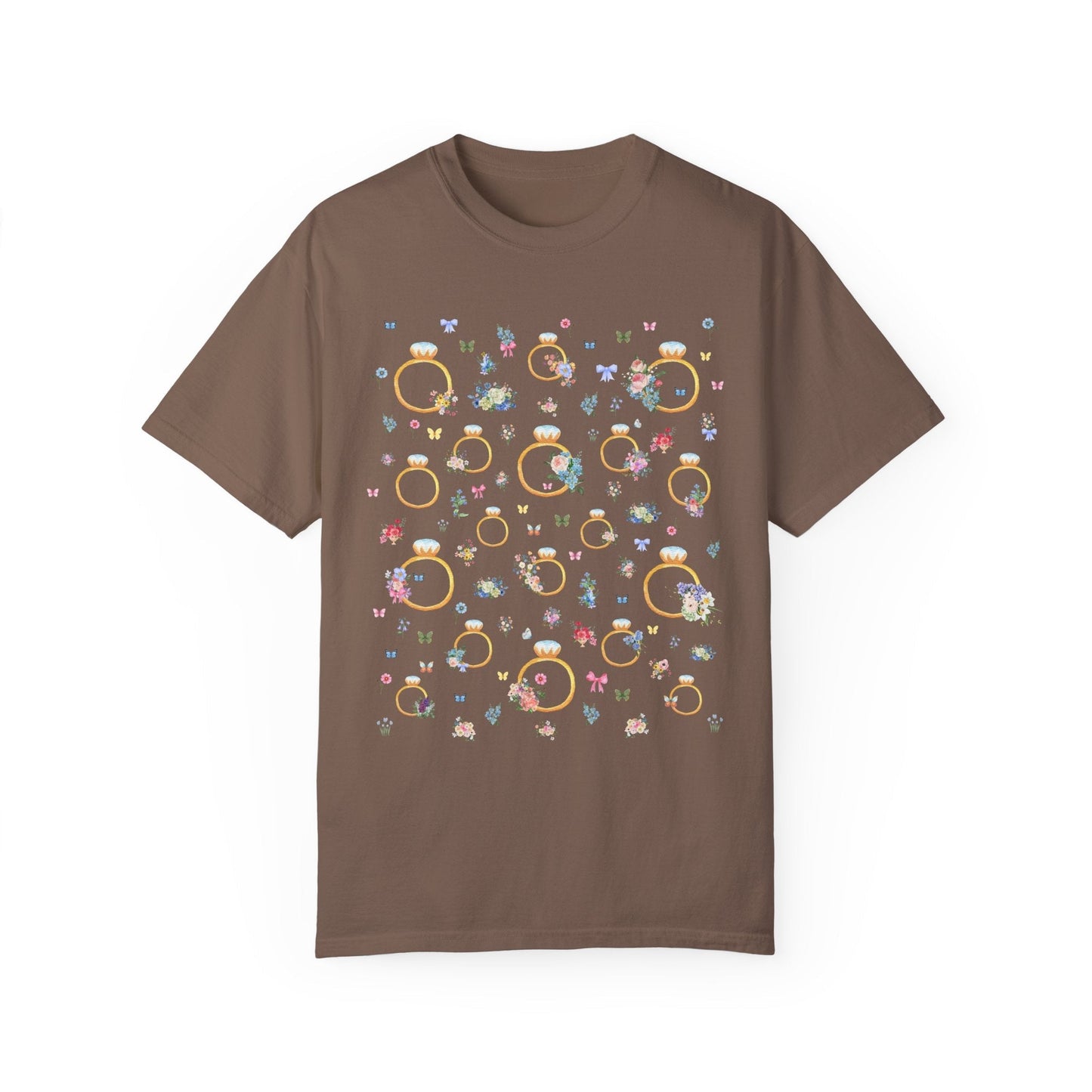 Soft Girl Style T-Shirt for Newly Engaged Bride