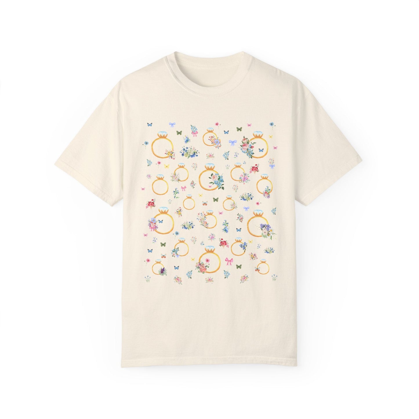 Soft Girl Style T-Shirt for Newly Engaged Bride