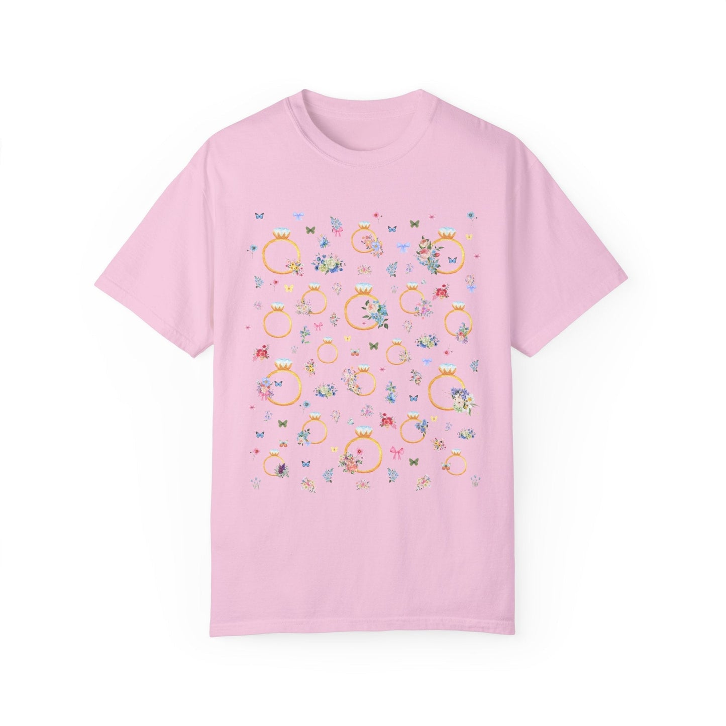 Soft Girl Style T-Shirt for Newly Engaged Bride