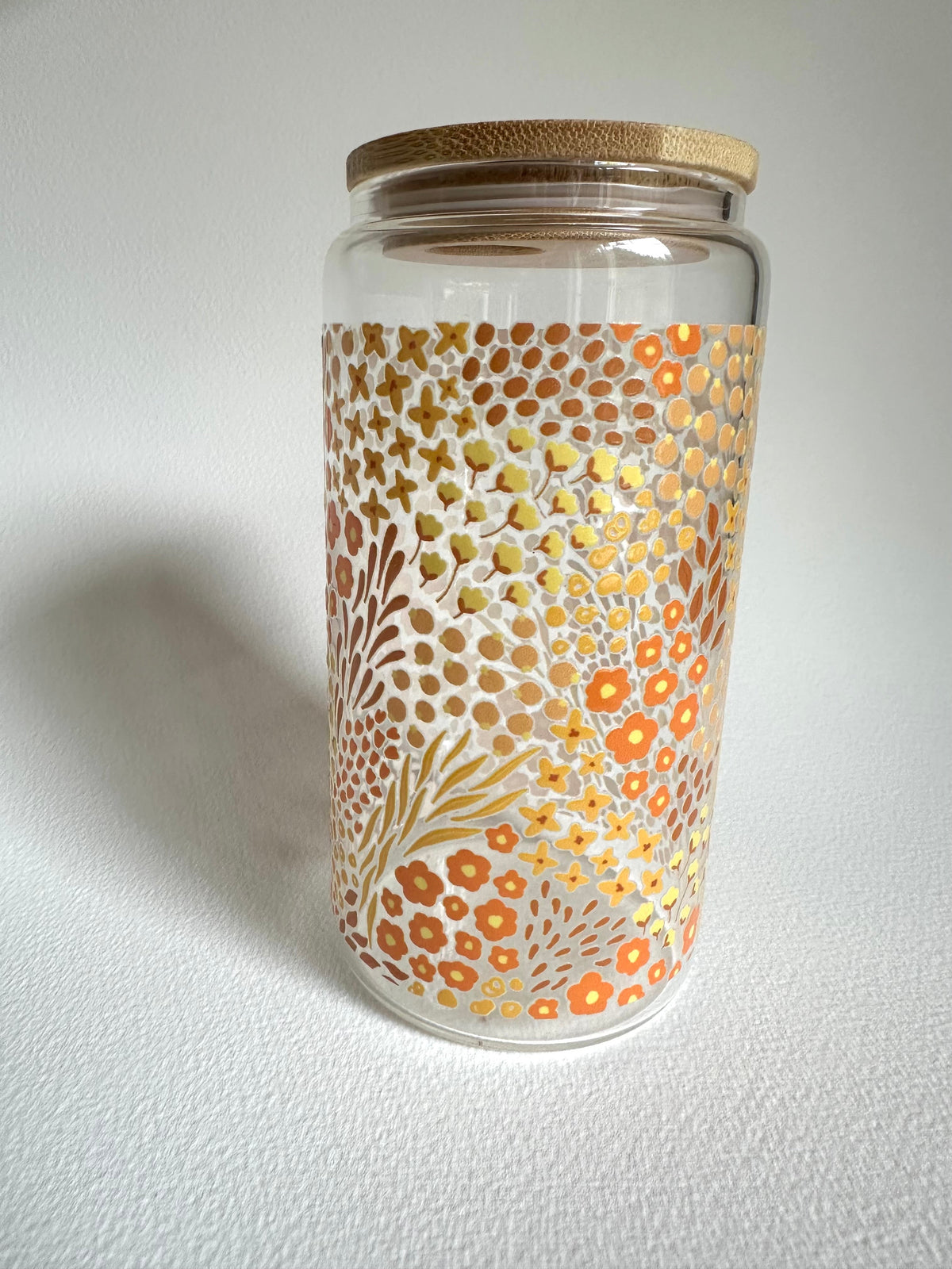 Special Edition: Autumn Floral 16oz. Glass Cup