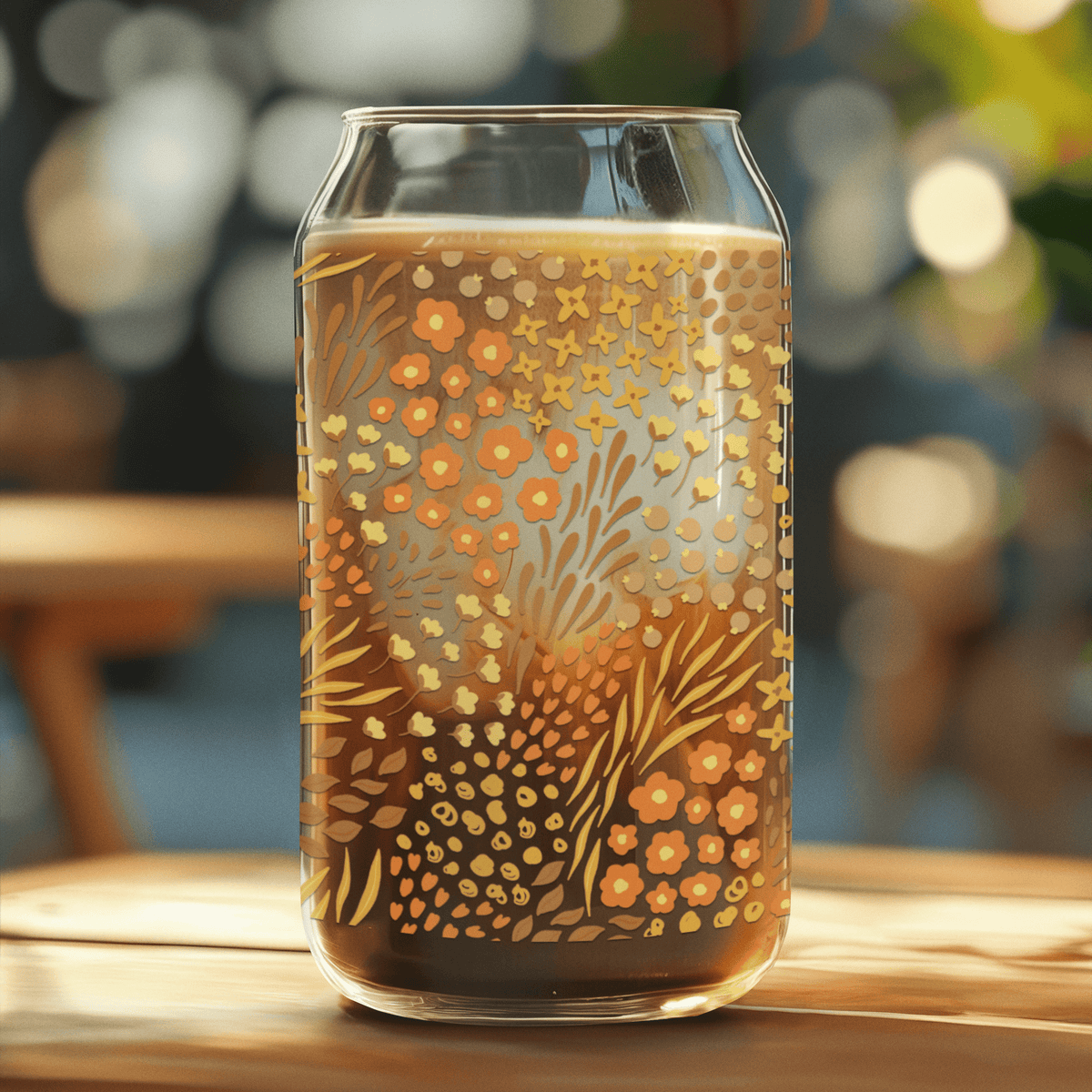 Special Edition: Autumn Floral 16oz. Glass Cup