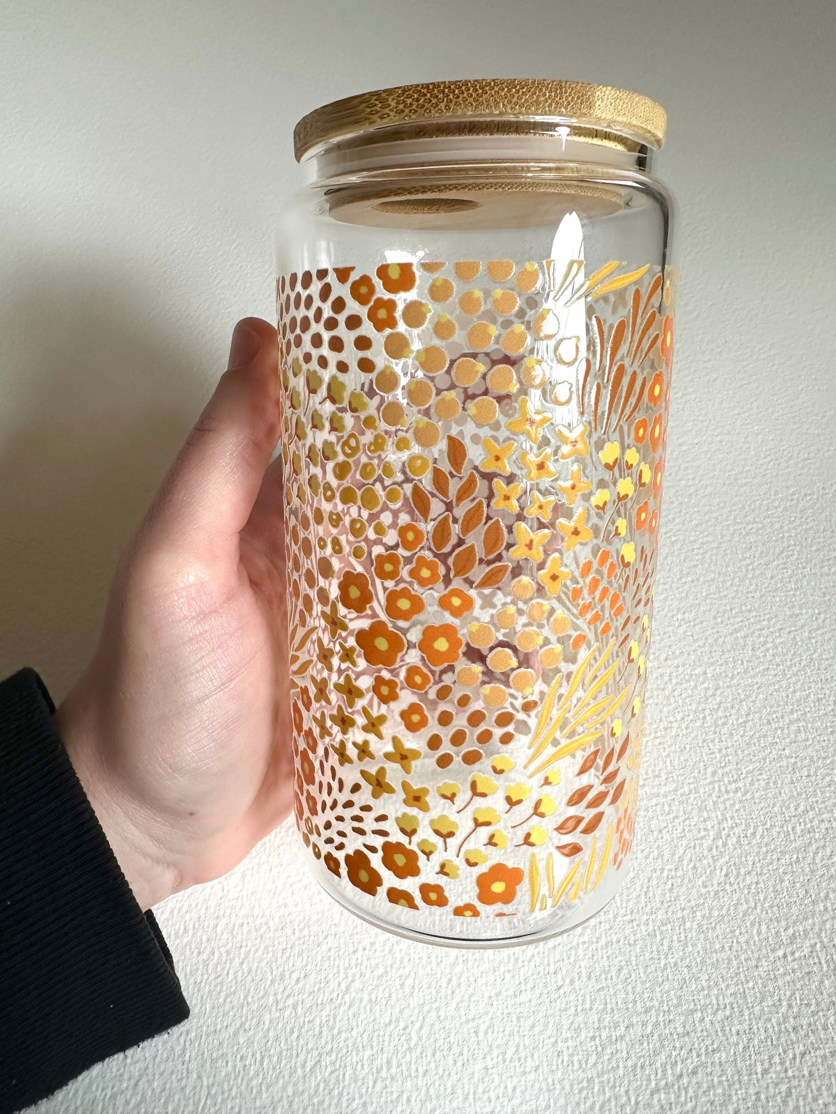 Special Edition: Autumn Floral 16oz. Glass Cup