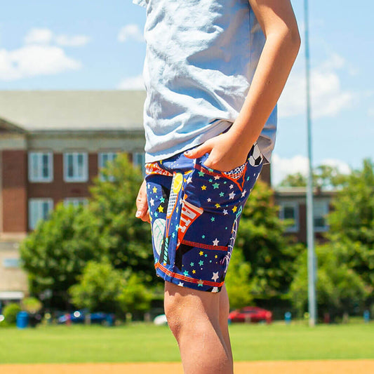 "Gold Mettle" Sports Shorts with Pockets