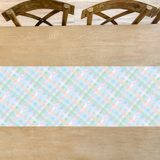 Pastel Plaid Table Runner