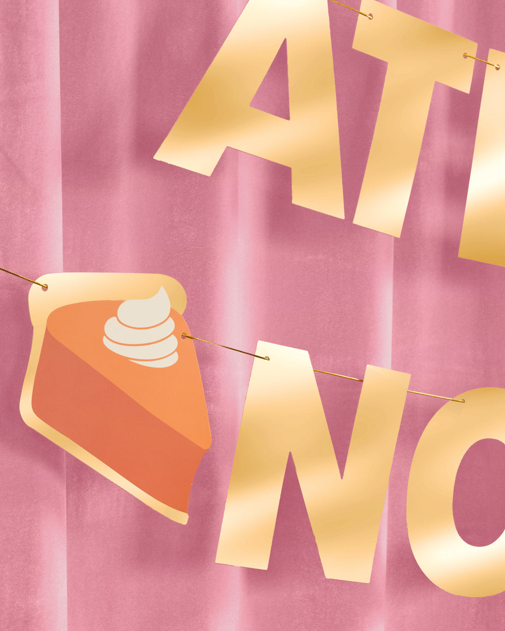 Left No Crumbs Banner - gold foil banner