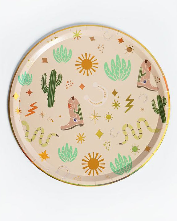 Sssssnake Catcher Western Theme Paper Plates (x 12)