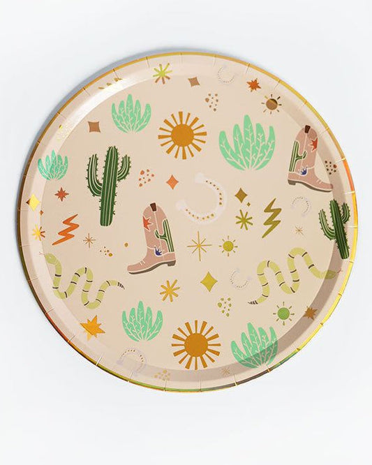 Sssssnake Catcher Western Theme Paper Plates (x 12)