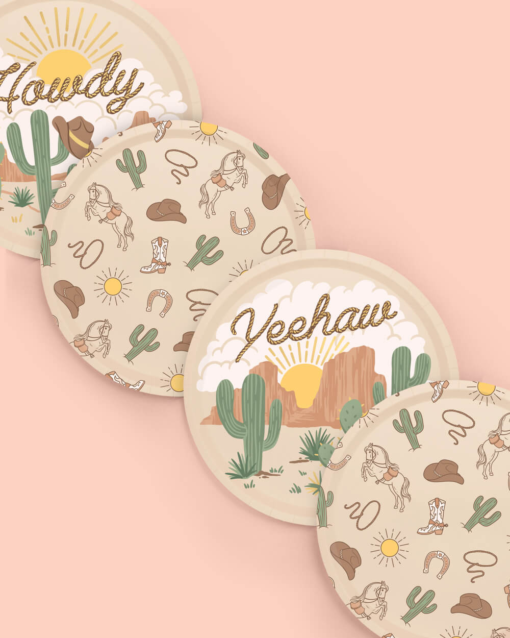 Wild Wild West Plates - 12 paper plates