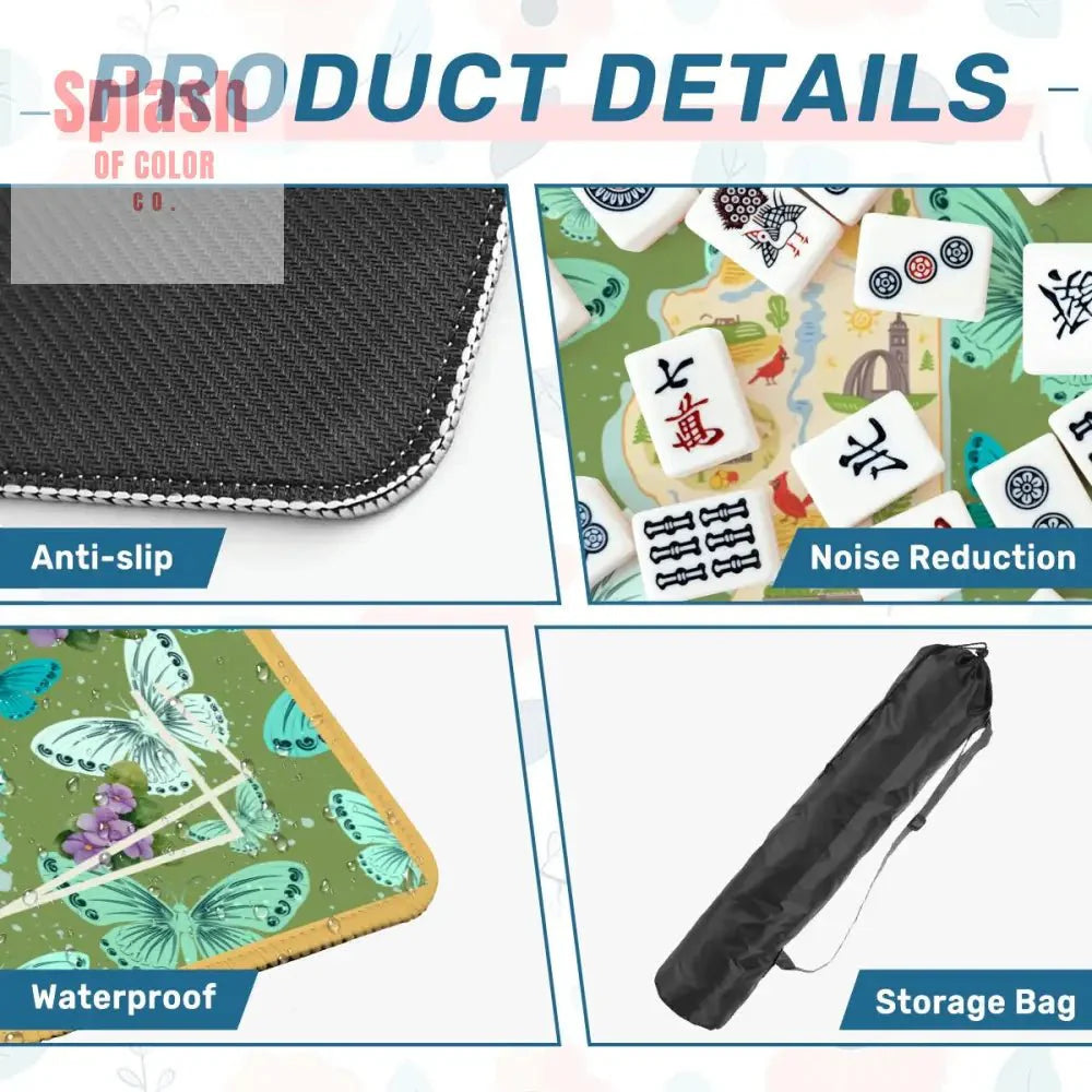 State Of Illinois, Butterflies, Violets State Pride Mahjong Mat