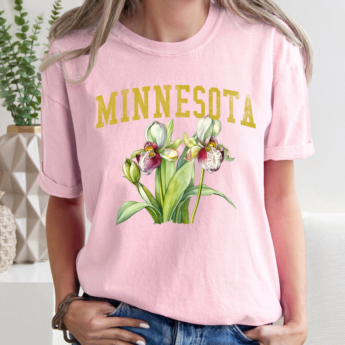 Minnesota State Flower Comfort Colors Tshirt