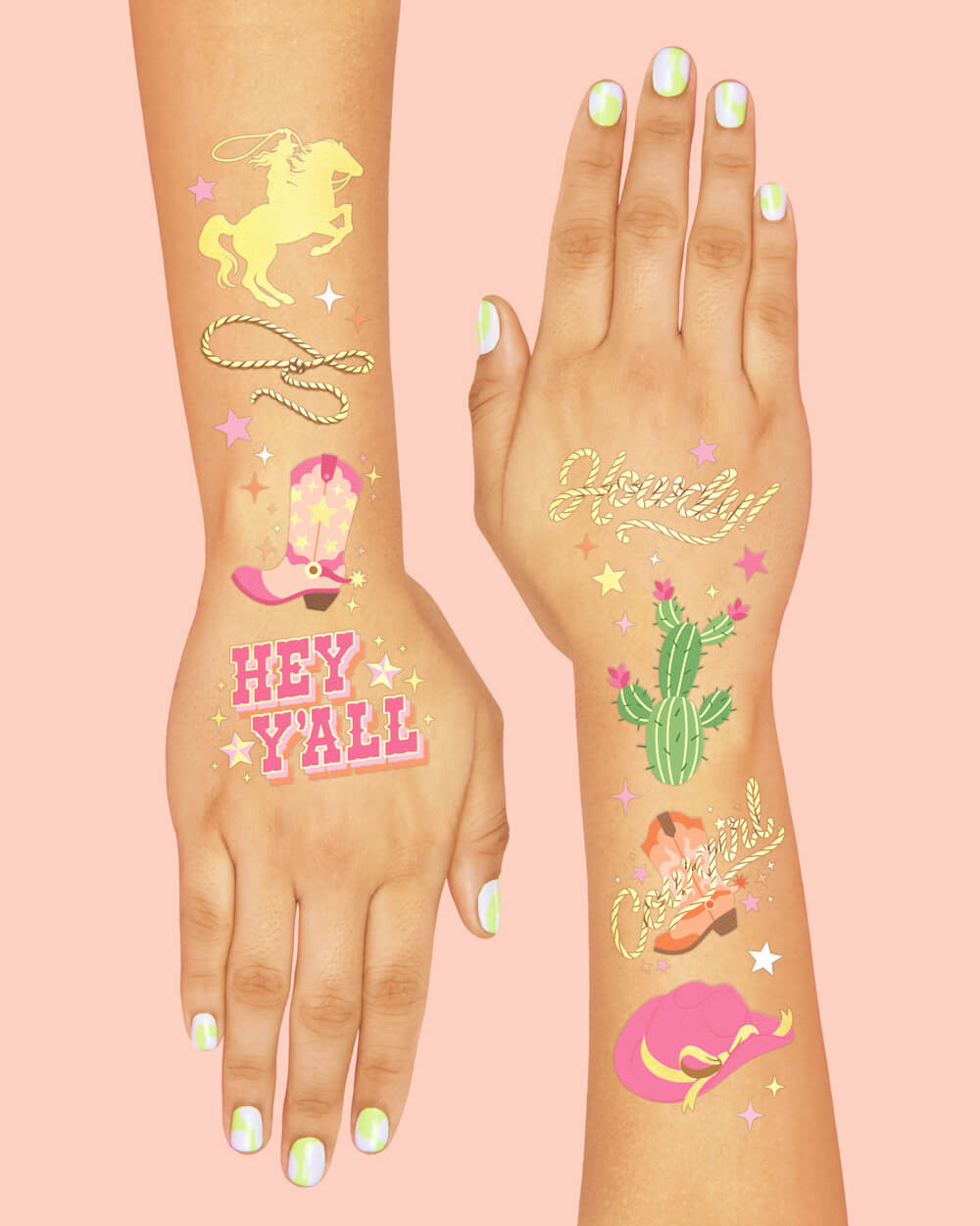Cowgirl Tats - 46 temporary tattoos