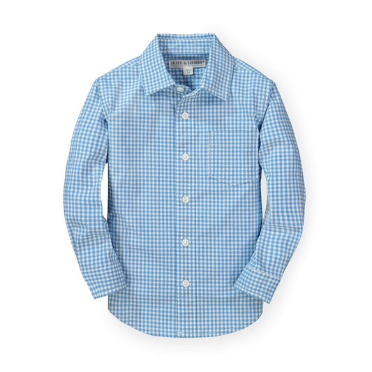 Stretch Poplin Organic Button Down Shirt - Baby