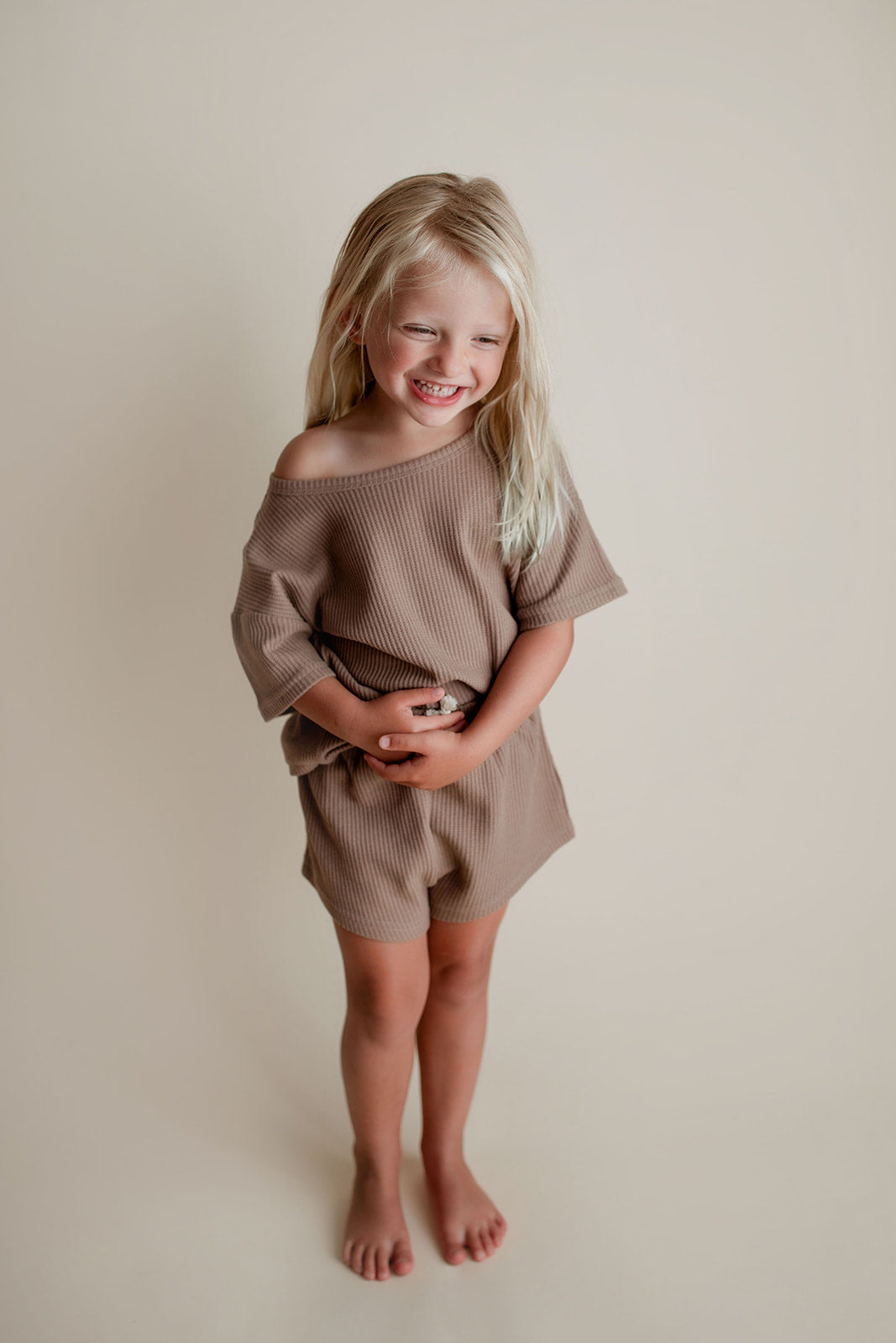 Cocoa Sands Brown Waffle Two Piece Set