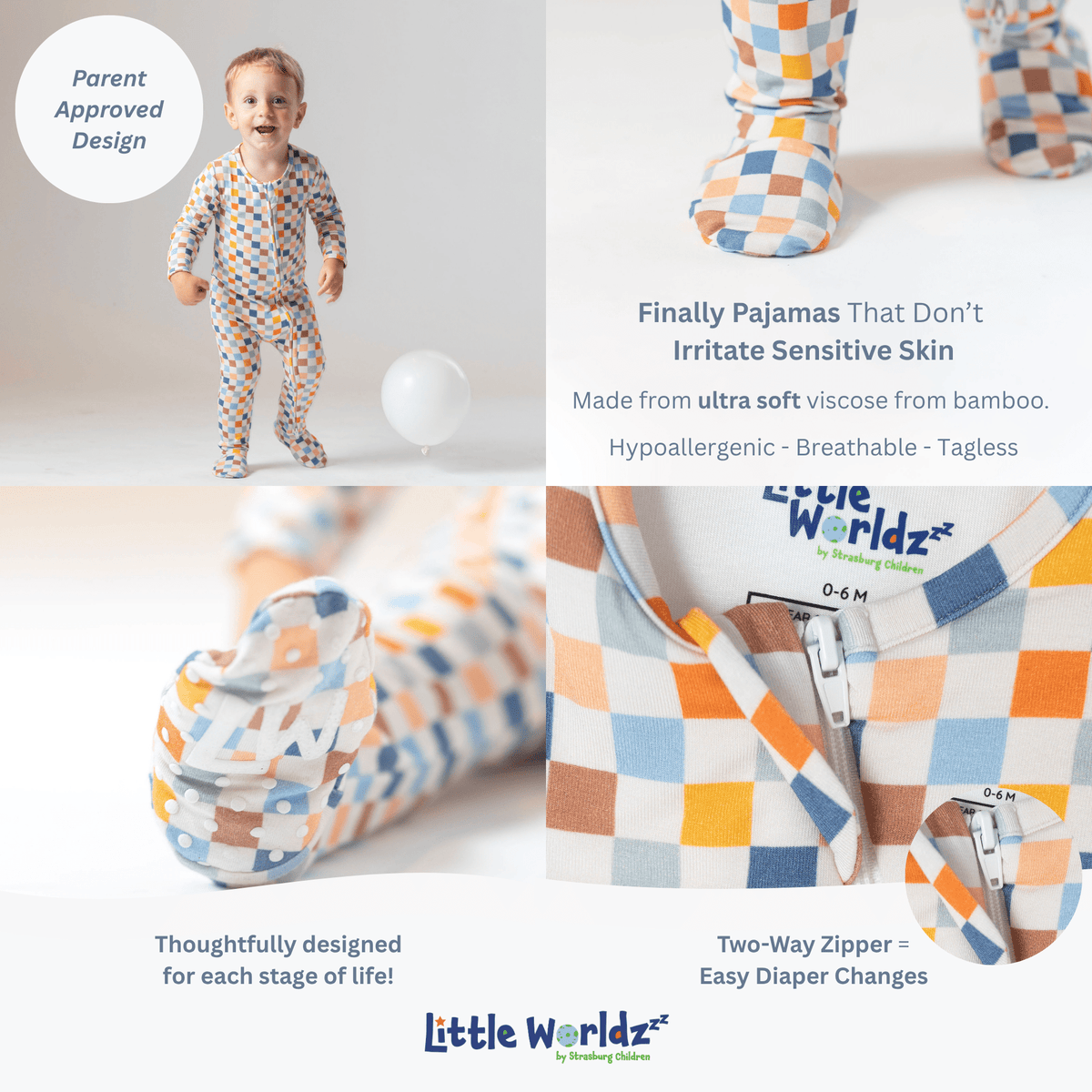Football Bamboo Baby One-Piece