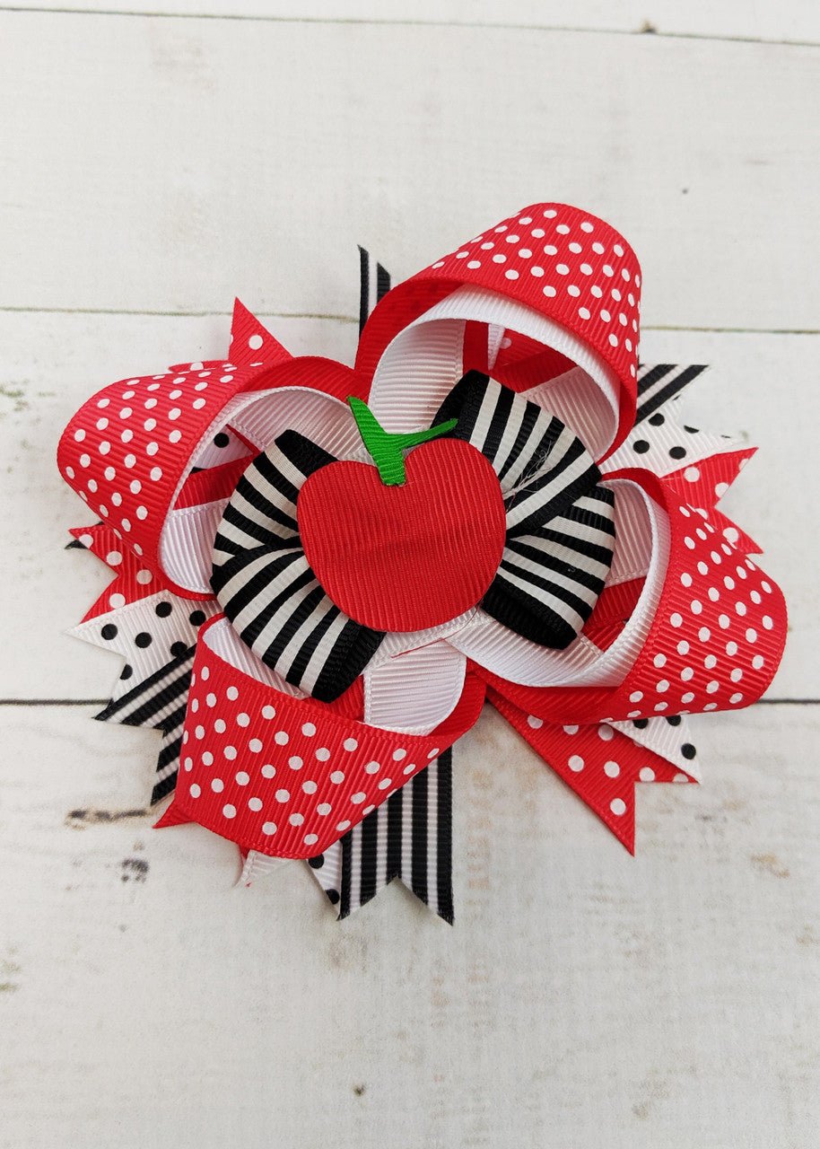 Teacher's Favorite Apple Hair Bow