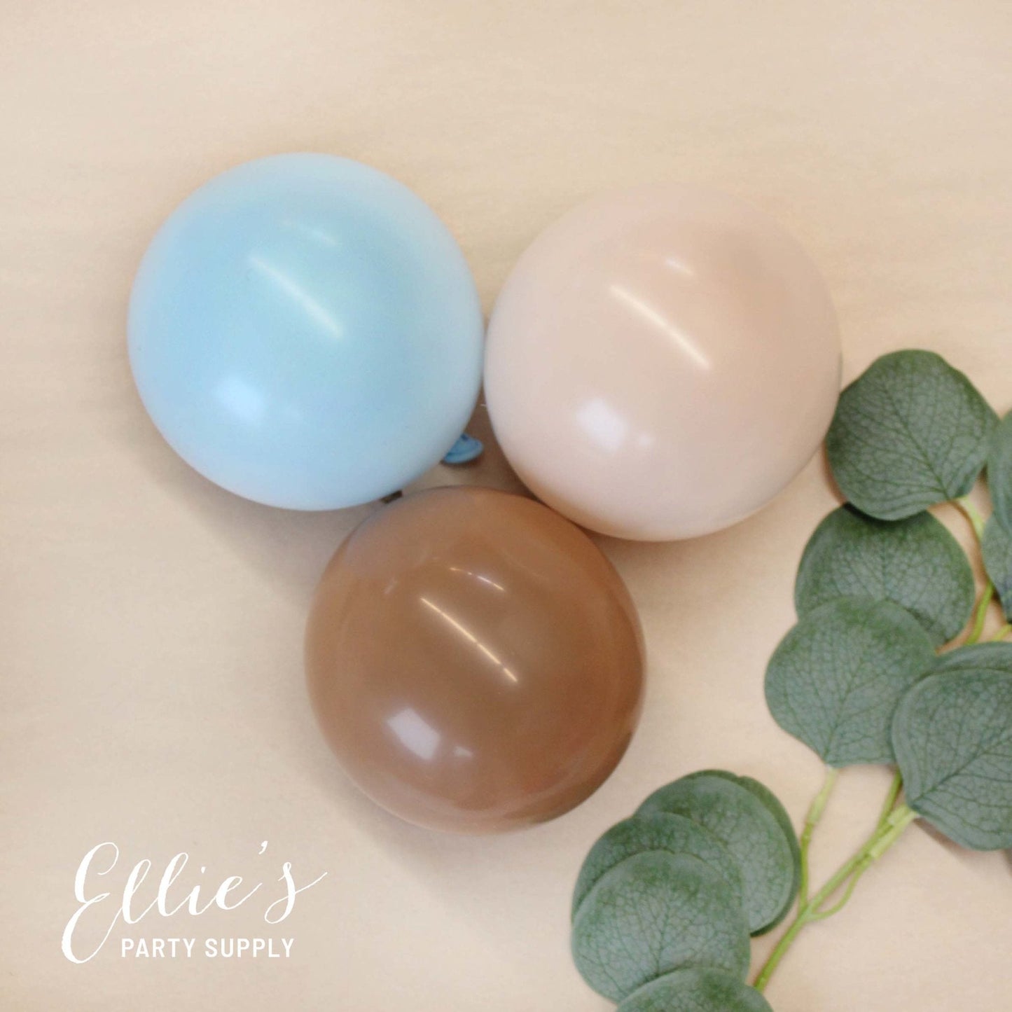 Teddy Bear Brown & Blue Balloon Garland Kit