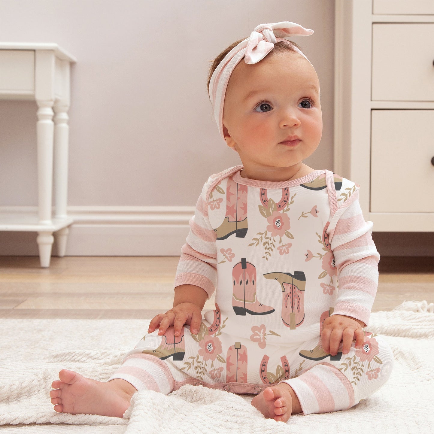 Cowgirl Boots Western Romper