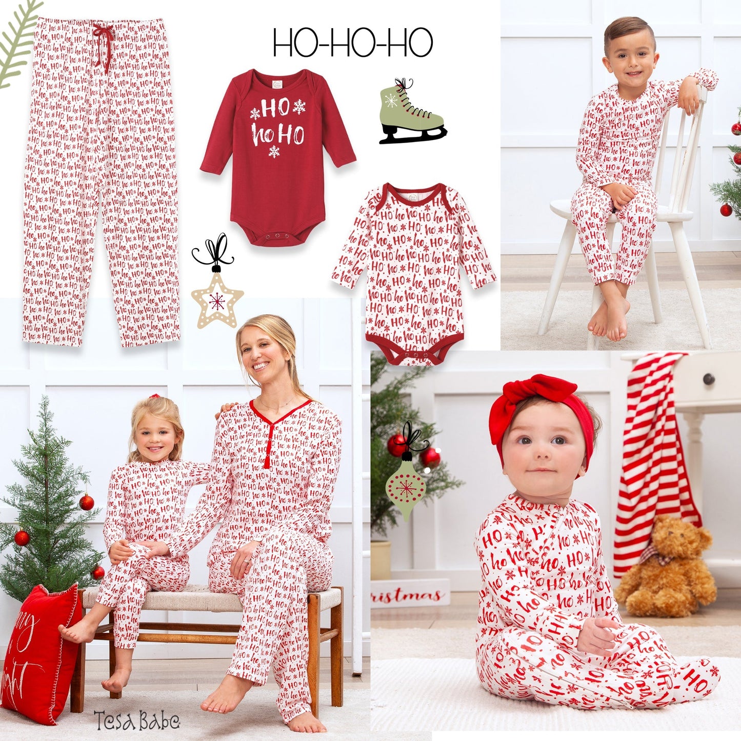 Christmas Bamboo Adult Pajama Pants Ho-Ho-Ho