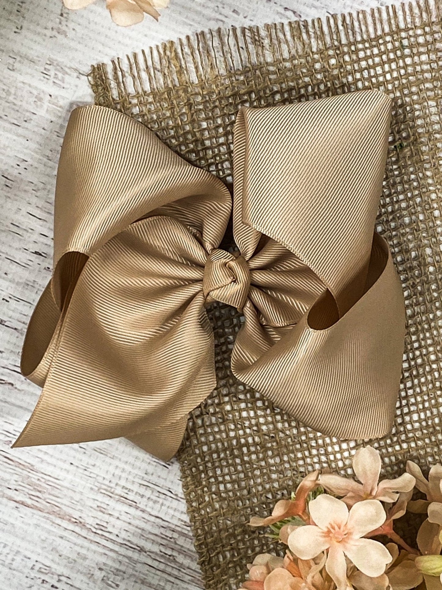 Texas Size Grosgrain Hair Bow - Alligator Clip - 6.5" - 36 colors