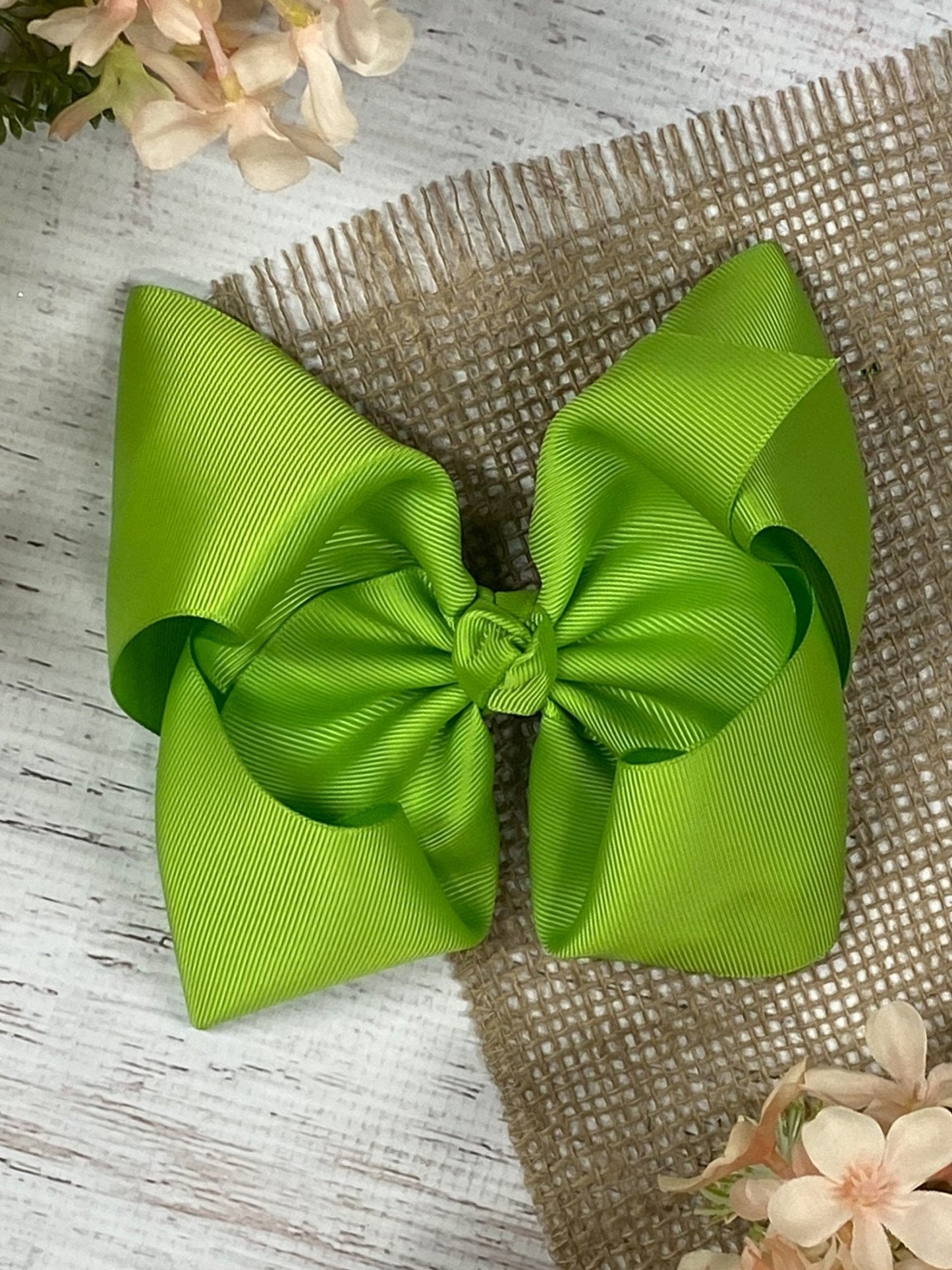 Texas Size Grosgrain Hair Bow - Alligator Clip - 6.5" - 36 colors