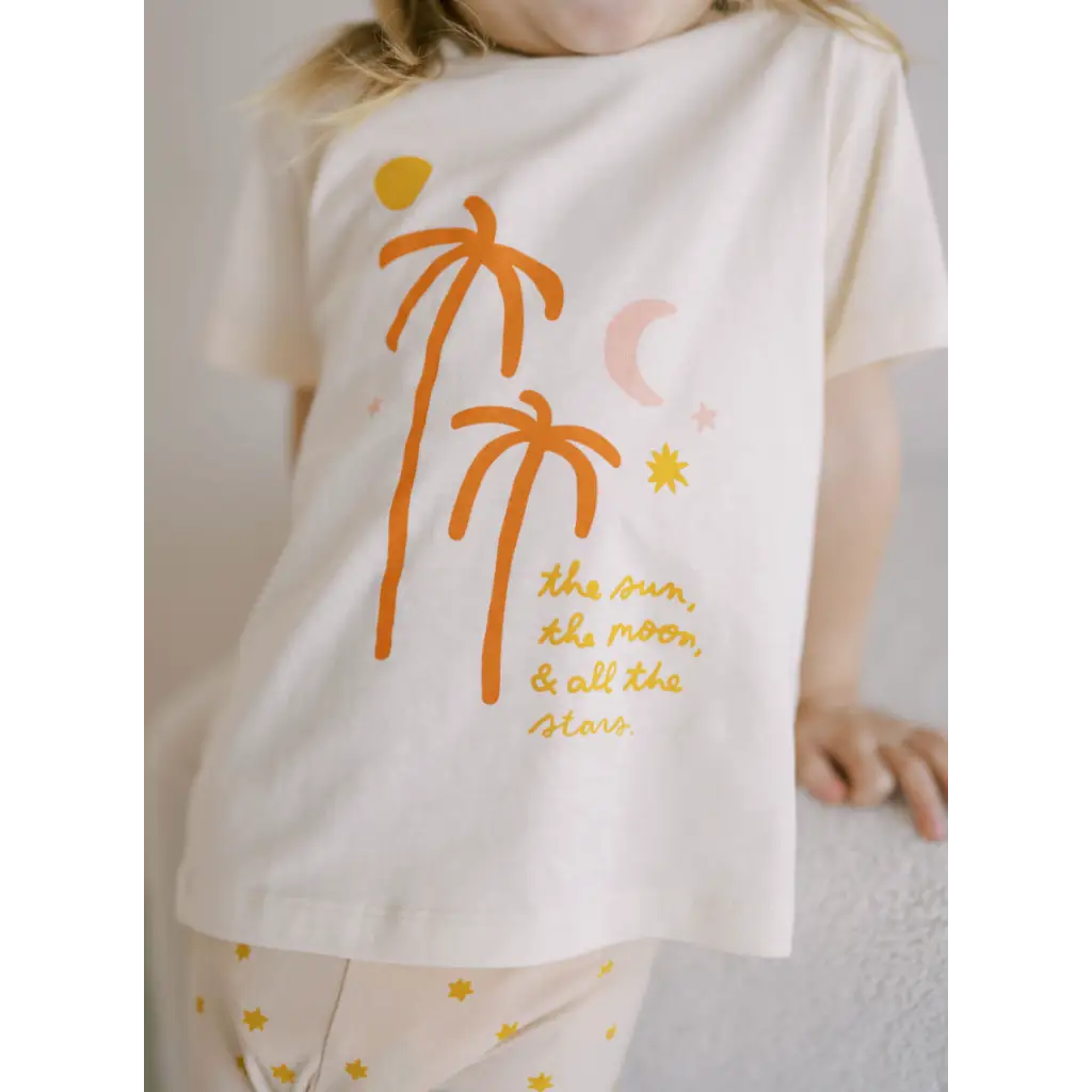 Sun, Moon Stars Organic Cotton Kids T-Shirt