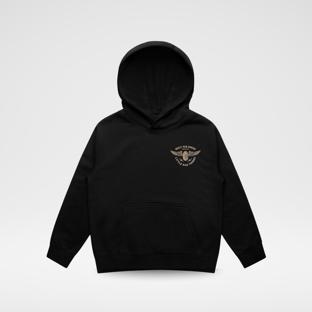 [PREORDER SHIPS SEPT 2]  THE WINGED MECHANIC HOODIE - RECYCLED BLACK