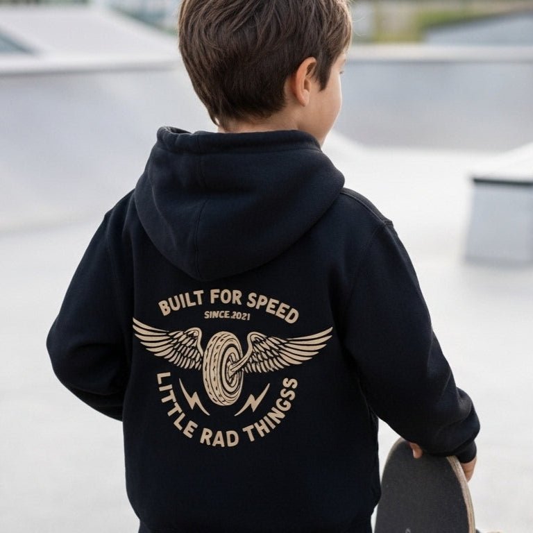 [PREORDER SHIPS SEPT 2]  THE WINGED MECHANIC HOODIE - RECYCLED BLACK