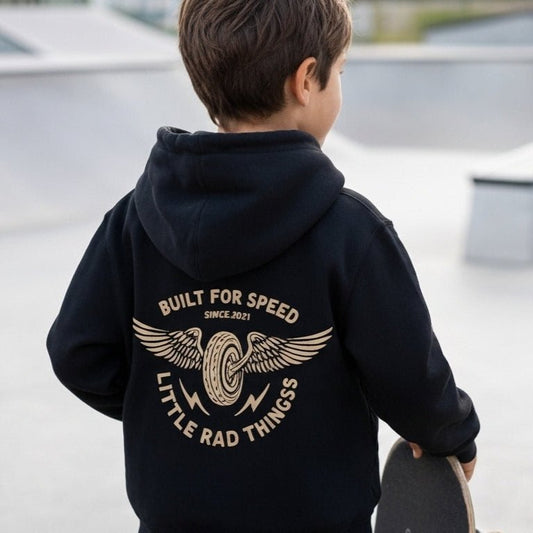 [PREORDER SHIPS SEPT 2]  THE WINGED MECHANIC HOODIE - RECYCLED BLACK