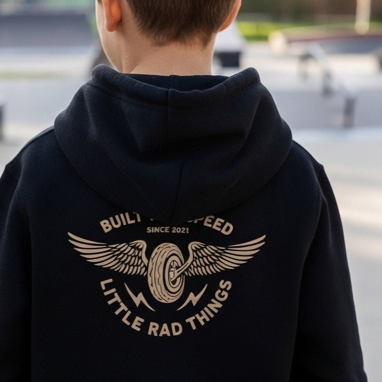 [PREORDER SHIPS SEPT 2]  THE WINGED MECHANIC HOODIE - RECYCLED BLACK