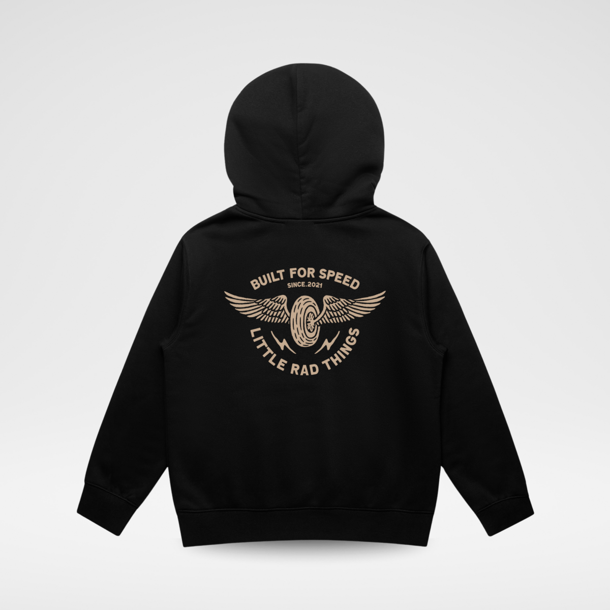[PREORDER SHIPS SEPT 2]  THE WINGED MECHANIC HOODIE - RECYCLED BLACK